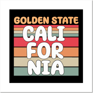 Golden State California Retro Posters and Art